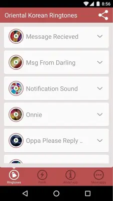 Oriental Korean Ringtones android App screenshot 1